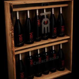 S-08</br>Church Road Winery - TOM 12 bottle red collection in rimu display case